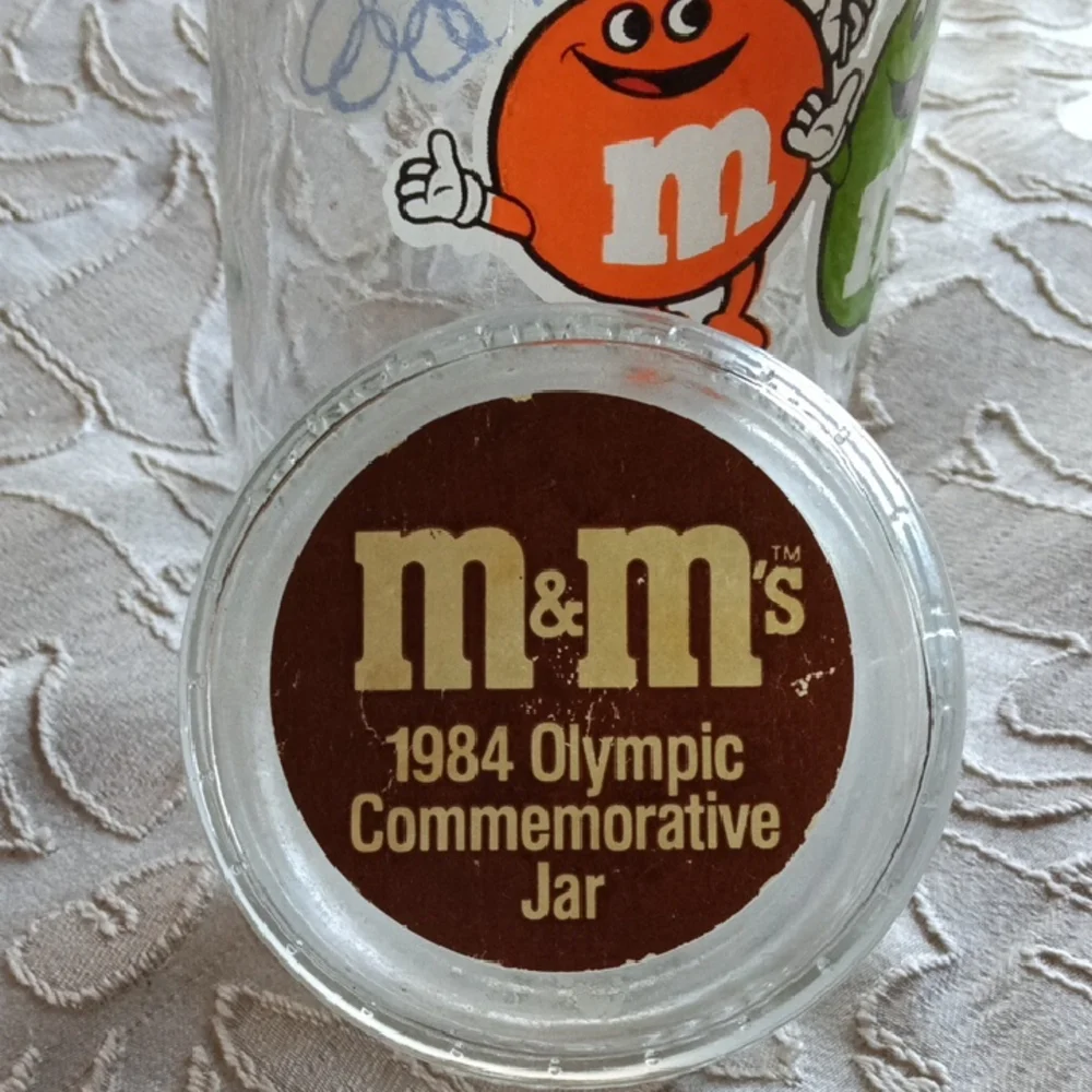 M&M'S Glass Storage Jar with Orange and Green Characters